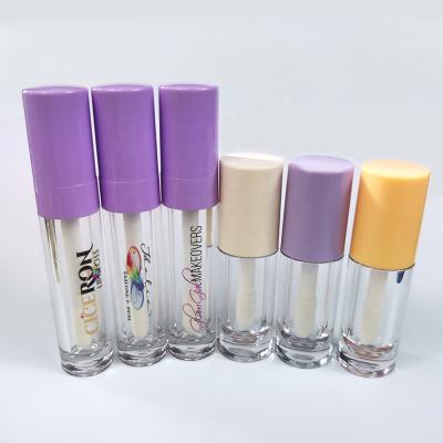 China 5ml 8ml Pink Purple Big Wand Lip Gloss Master Lip Gloss Cosmetic Containers White Yellow Empty Brush Large Tube With Applicator for sale