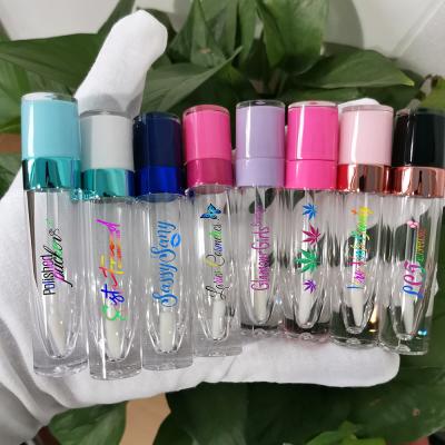 China 4ml 5ml 6ml Cosmetic Round Black FAYE COSMETICS Hot Pink White Lip Gloss Packaging Empty Lip Gloss Tube With Brush for sale