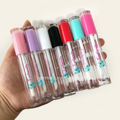 China LOW MOQ 100PCS LOGO 5ml Empty Clear Liquid Lipstick Plastic Tube Cosmetics Custom Lipstick Container With Applicator for sale