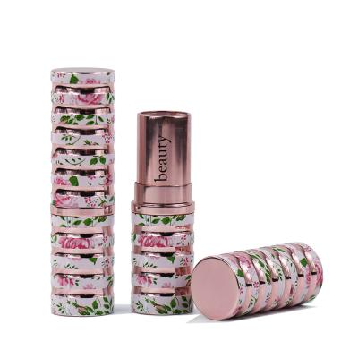 China Cosmetics China Supplier Fashion Design Elegant Empty Flower Aluminum Lipstick Tubes for sale