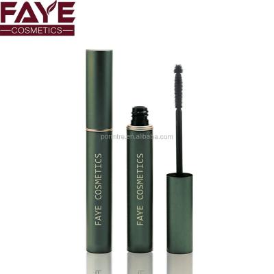 China Stylish 8ml Matte Green Empty Aluminum Mascara Tube Mascara Bottle With Silicon Mascara Brush for sale