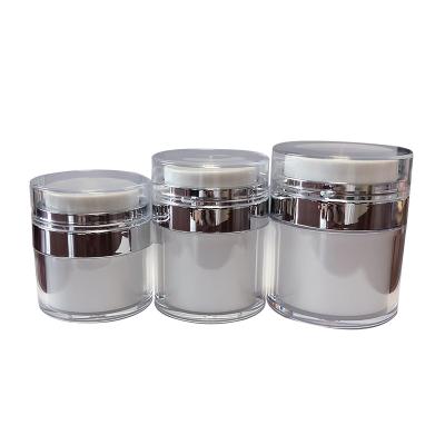 China Personal Care 15ml 30ml 50ml Empty Refillable Cosmetic Acrylic Airless Pump Jar for sale