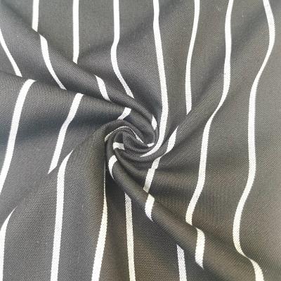 China 65%Polyester 35%Rayon Viscose/Polyester Fabric Stripes Head White Uniform Fabric Shrink-Resistant for sale