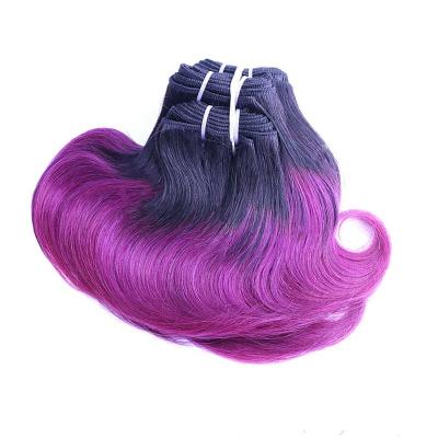 China Wholesale Cheap Price Anna-Hair Extension Virgin Hair Cuticle Aligned Hair Extension Purple Short Hair 8