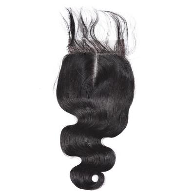 China Unprocessed Body Wave Virgin Hair Cuticle Aligned Hair Body Wave 4*4 Top Closure for sale