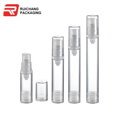 China Personal Care 5ml 8ml 12ml 15ml Airless Pump Bottle Transparent Cosmetic Spray Bottle for sale