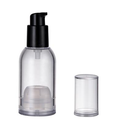 China China factory price 30ml cosmetic plastic luxury cosmetic packaging transparent refillable airless pp pump bottle for sale