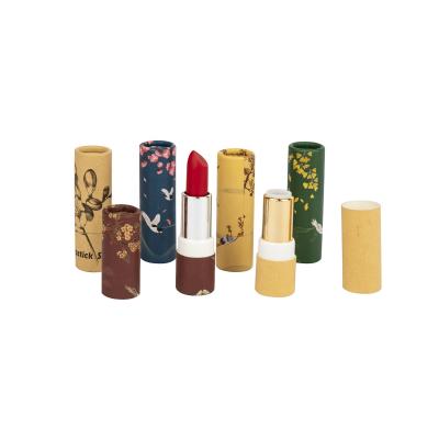 China Recycled Materials Cardboard Custom Cosmetic Packaging Empty Paper Lipstick Tubes for sale