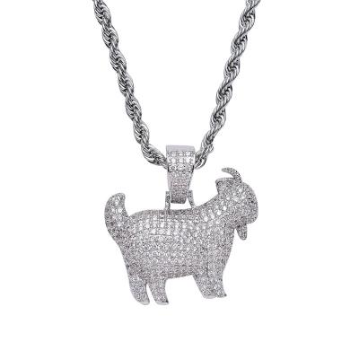 China Silver Cute Goat Fashion Pendant Necklace For Women Girls for sale