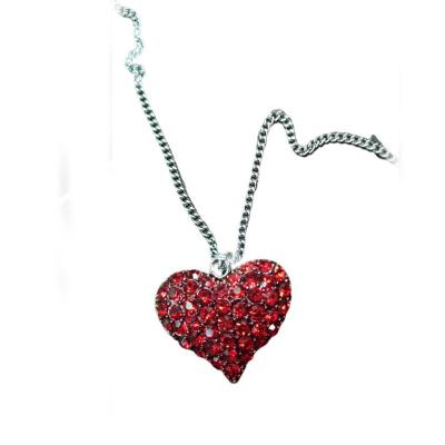 China Trendy Fashion Crystal Hollow Heart Necklace Jewelry for Valentine's Day for sale