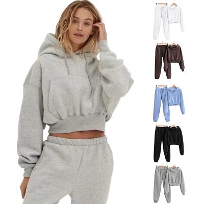 China High Quality Breathable 2 Piece Women Sets Custom Sweater Suit For Girls Wholesale Two Pcs Jogging Set for sale