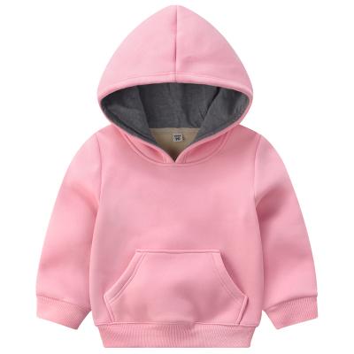 China Wholesale Logo Customization Spring Fall Children's 100% Cotton Boys Pullover Plain Anti-Shrink Hoodies for sale