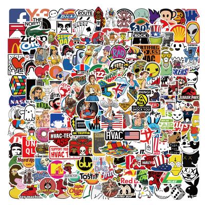 China Waterproof+Eco-friendly 200 Pcs/bag Mixed Characters Europe And America Fashion Brand Stickers For Laptop Luggage Water Bottle DIY Stickers for sale