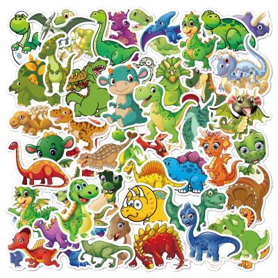 China 50Pcs/pack Kids Decorative Waterproof Cartoon Stickers Cute Dinosaur Animal Sticker For Water Bottle Decal Vinyl Stickers for sale