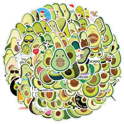 China 2021 New Waterproof+Eco-friendly Water Bottle Pad Stickers Avocado Stickers for sale