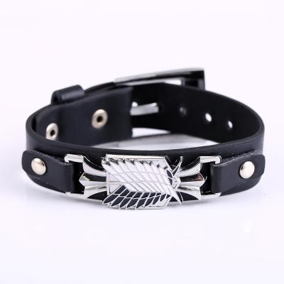 China CLASSIC Japan Anime Attack on Titan Wristband Investigation Body Sign Bracelet for sale