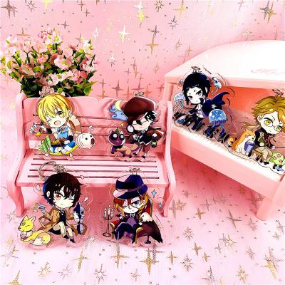 China 16 Designs Eco-friendly Fashion Anime Bungou Stray Dogs Pendant Jewelry Double Sided Transparent Acrylic Key Chain for sale