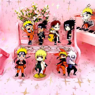 China Custom Wholesale Anime Eco-friendly One Piece Character Key Chain Dangling Double Sided Clear Acrylic Key Chain for sale