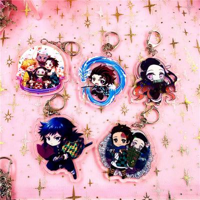 China 40 Styles Anime Demon Slayer Key Chain Eco-friendly Wholesale Hot Classic Character Pendant For Fans for sale