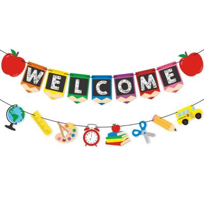 China Back To School Decoration Back To School Banner School Decoration Welcome Back To School Party Supplies for sale