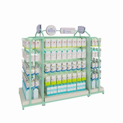 China Double-Sided Multi-Layer Display Rack Cosmetics Maternal and Child Store Supermarket Cabinet Home Textile Store Display Rack Pet Shop Shelf for sale