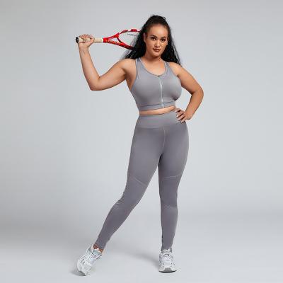 China Fitness Wear Sport Yoga Bra And Leggings Set Customized Logo Size Yoga Set Women Workout Clothing Plus for sale