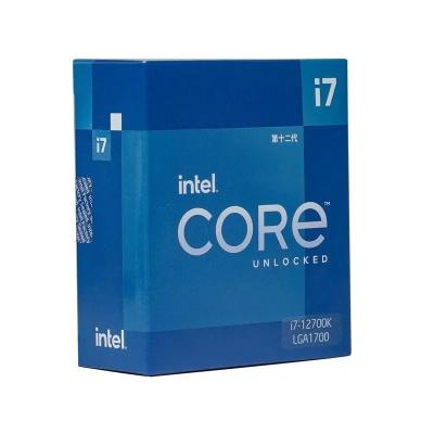 China Desktop Factory supply low price In-tel Core i7 12700k CPU 12 Cores DDR5 4800MHz low price CPU Processor for sale