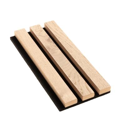 China Eco-friendly Hot Sale Acoustic Polyester Fiber Panel Wood Wall Slats Panels for sale