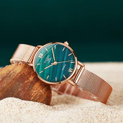 China Woman 2021 OEM Watch Lady Alloy Stainless Steel Jewelry Watch Lola Rose Design Turquoise Ultra Thin 7mm Waterproof New Arrival Water Resistant for sale