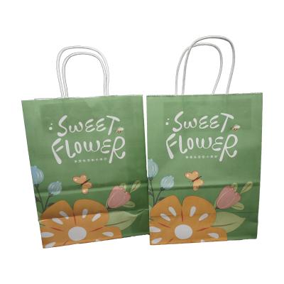 China Recycled Materials China Factory Quick Store Take Away Paper Bag for sale