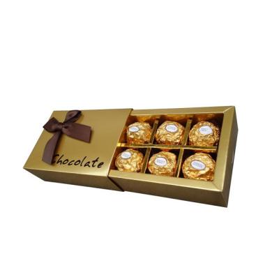 China Recyclable Luxury Custom Made Chocolate Box OEM Cardboard Box With Tray for sale