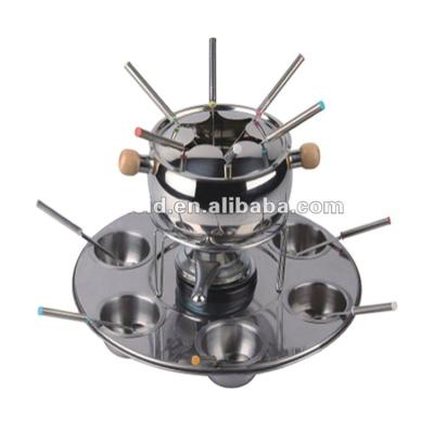 China Sustainable Hot Sale Carbon Steel Fondue Set With Bowl And Forks for sale