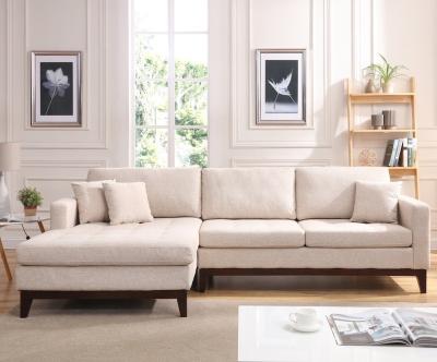 China Leather / Fabric Convertible Living Room Corner Sofa for sale