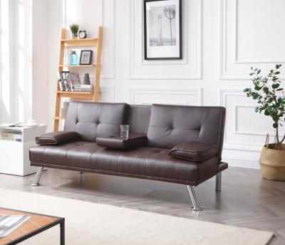 China Sofa bed modern design yes fold sofa for office, black PU leather sofa bed for living room, for sale