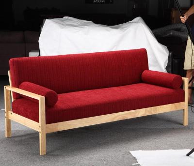 China Chesterfield SOFA Modern Solid Wood Frame Living Room Sofa With Durable Red Fabric for sale