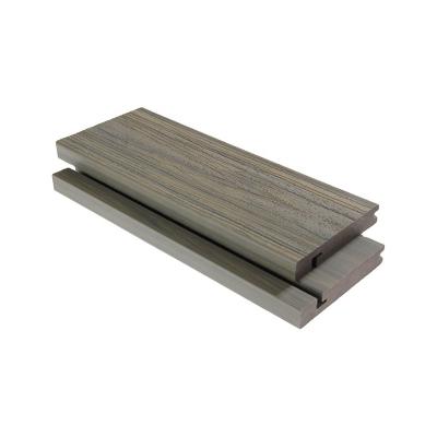 China Modern Balcony Flooring Covered Deck Anti-UV Bullnose Planks Board WPC Wood Decking Flooring In Vietnam for sale