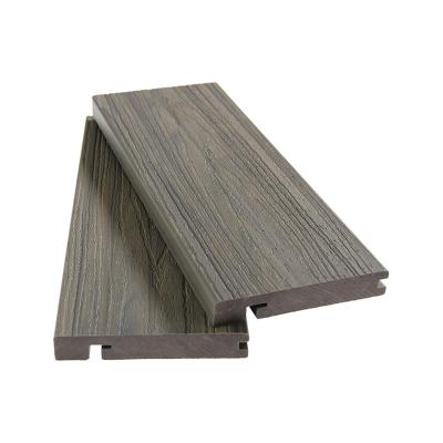 China EUROPEAN Balcony Flooring Covered Anti-UV WPC Decking Bullnose Board Deck Planks for sale