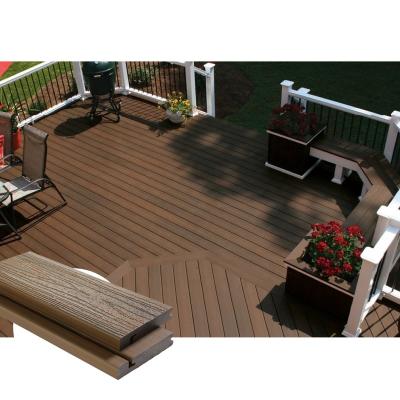 China EUROPEAN Outdoor Plastic Bullnose Decking Teak Board Covered Wood Composite Planks for sale