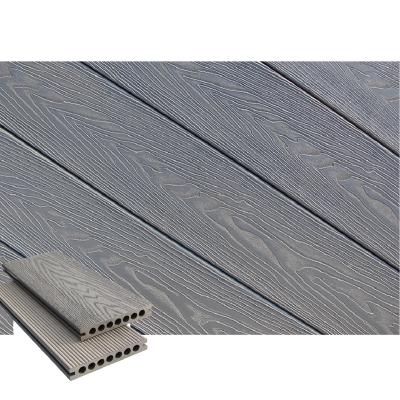 China European terraza holes hollow 25mm thick wpc flooring decking wood for sale