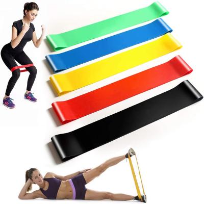 China Custom Gym Exercise Loop Resistance Bands Set Black Mini Exercise Latex Resistance Loop Bands for sale