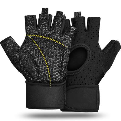 China Breathable Custom Hand Women Gym Gloves Workout Fitness Men For Weightlifting Sports Gym Gloves for sale