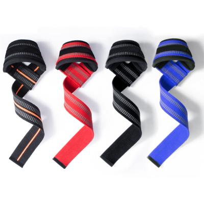 China Wholesale Sports Protective Weightlifting Wrist Straps Power Logo Heavy Duty Cotton Gym Custom Lifting Straps for sale