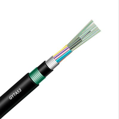 China China Manufacture Professional 4 Core Single Mode Electrical Wire Compound Fiber Optic Cable GYTA53-4B1+2*2.0 for sale