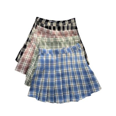 China Slim Fit Pleated Skirt Plus Size Bust Plaid Short Top Short Skirt Slim Fit Pleated Skirt for sale