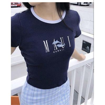 China Breathable Personalized Customized Printed Fashion Short Casual Women's T-Shirts for sale