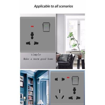 China Easy Installation Wall Switches and Wholesale Electrical Outlets Gold and Gray Color Wall Switch 250V AC Wall Switches and Multi Sockets Wall Outlet 13a Socket for sale