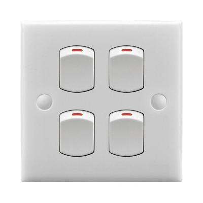 China Residential/Recessed Wall Switch Home Use Electrical Switch SKD 220v 12v 10A Switches Touch Copper PC Silver Part Material Switch for sale