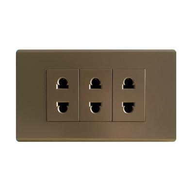 China Hot 2021 New Design AC Wall Outlet 3 Strip 2 Pin Socket Receptacle Universal Receptacle New Design Residential / Recessed Accessories Deep Impact for sale