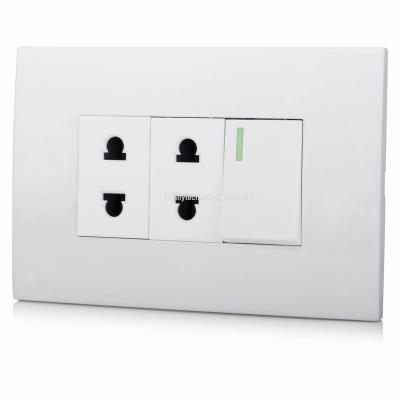 China 120 schuko design wall outlets wall sockets switch socket easy electric south american standard switch integrated socket power outlet installation socket for sale