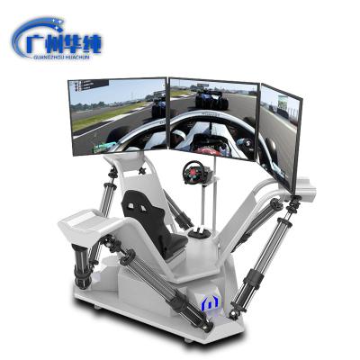 China Fiberglass Virtual Three Screen Driving Money Making Simulator Game Machine 9D Vr F1 Racing Display Virtual Simulator Maker for sale